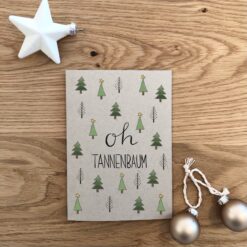Weihnachtskarte Oh Tannenbaum